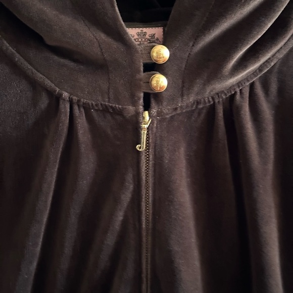 Vintage Y2K Juicy Couture Small Velour Zip Up Hoodie Jacket Small - Picture 4 of 9